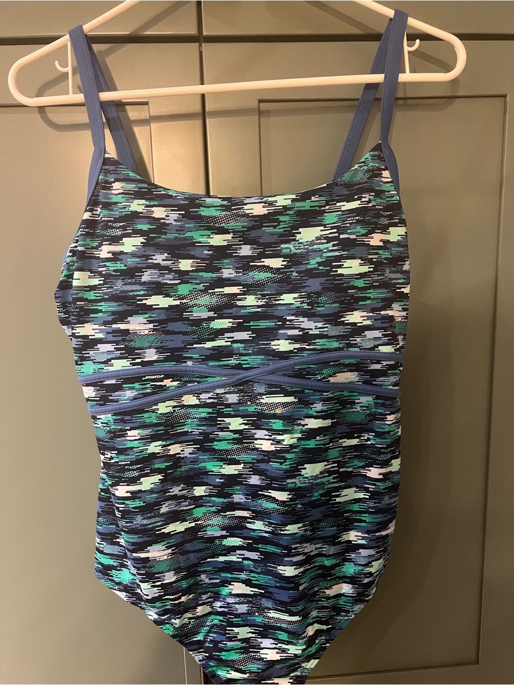 LL Bean One Piece Swimsuit Adj Strap Sz 12